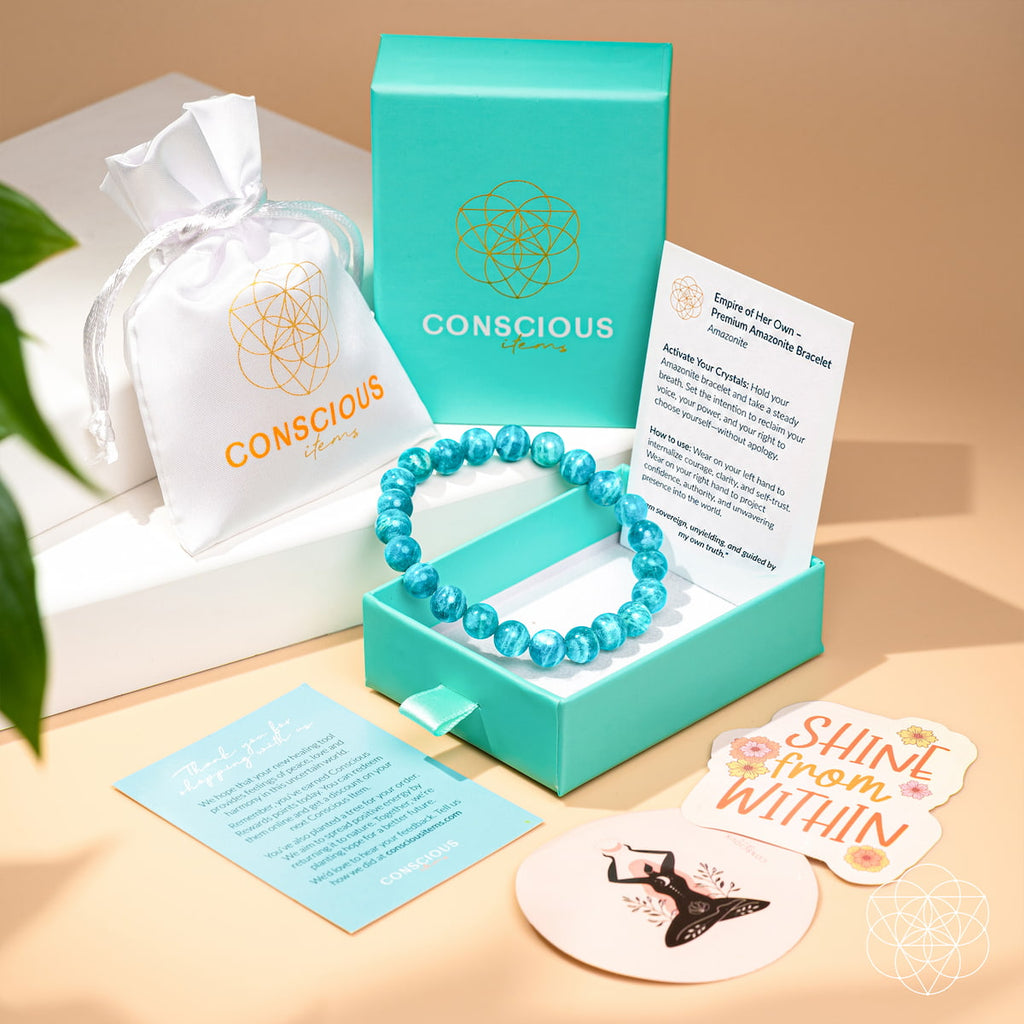 Empire of Her Own – Premium Blue Amazonite Bracelet